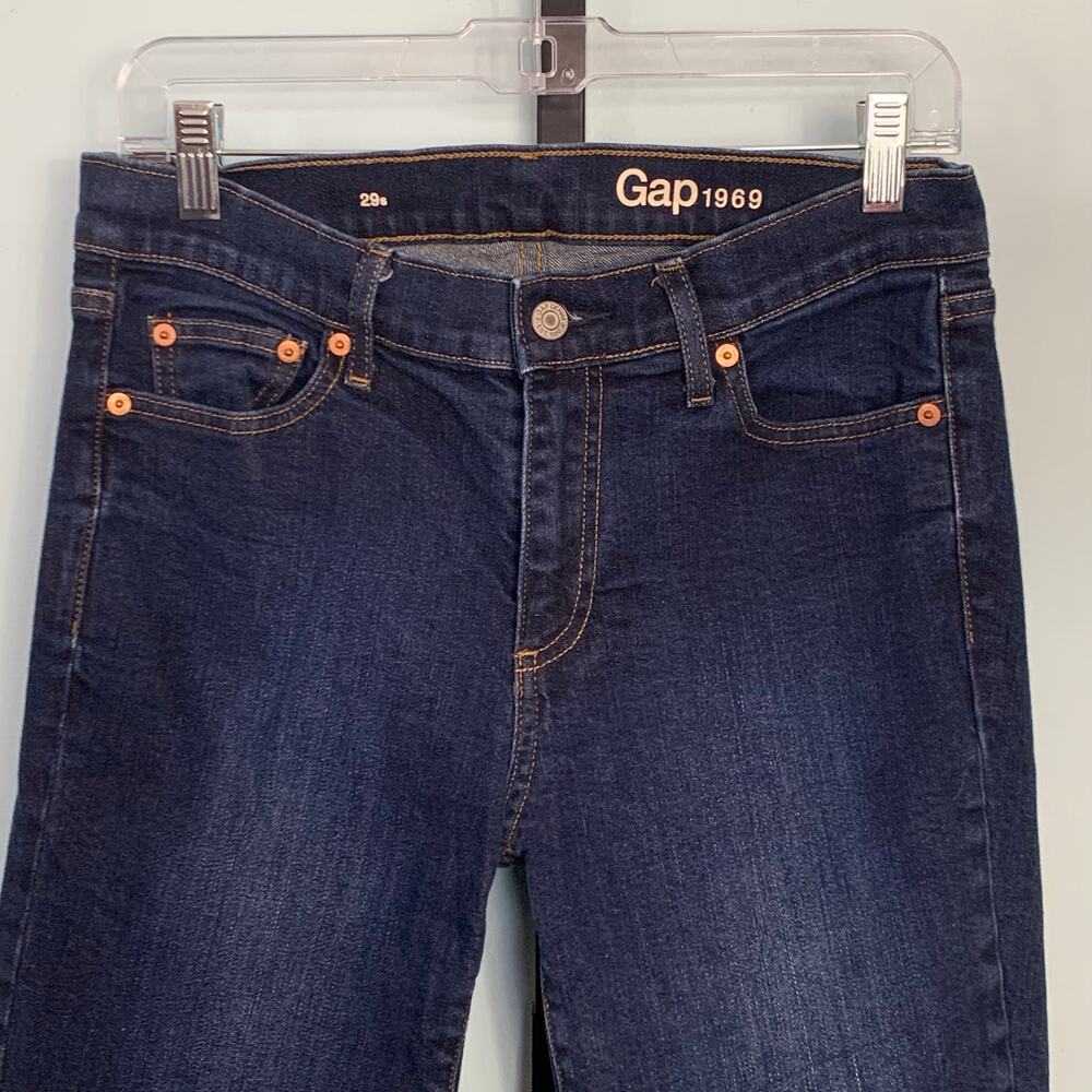 GAP Authentic Straight High Rise Jeans in Dark Indigo Size 29 Short - Picture 3 of 9